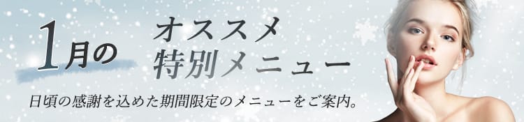 1月月のおすすめ特別メニュー